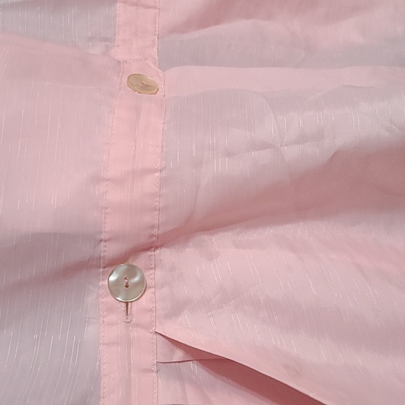 VTG Brooks of Dallas Womens Uniform Lounge Jacket Pink Embroidered Pockets Sz L? - Picture 5 of 12